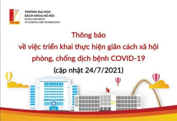 Thông báo: triển khai thực hiện giãn cách xã hội phòng, chống dịch bệnh COVID-19 (cập nhật 24/7/2021)