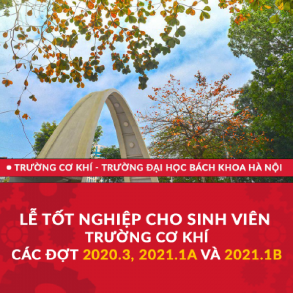 TỔ CHỨC LỄ TỐT NGHIỆP CHO SINH VIÊN THUỘC TRƯỜNG CƠ KHÍ TỐT NGHIỆP CÁC ĐỢT 2020.3, 2021.1A VÀ 2021.1B