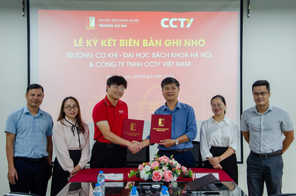 [SME] TRƯỜNG CƠ KHÍ – ĐHBKHN KÝ KẾT BIÊN BẢN HỢP TÁC VỚI CÔNG TY TNHH CCTY VIỆT NAM