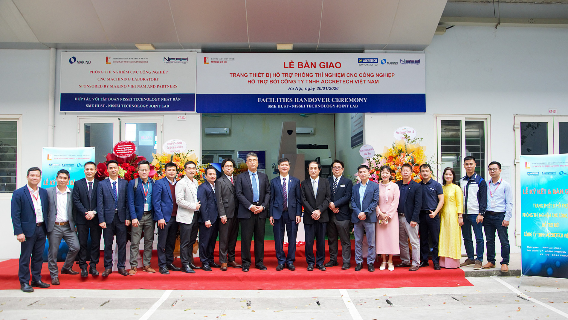 Lễ khánh thành và bàn giao thiết bị cho phòng thí nghiệm đo lường đo công ty Accretech tài trợ