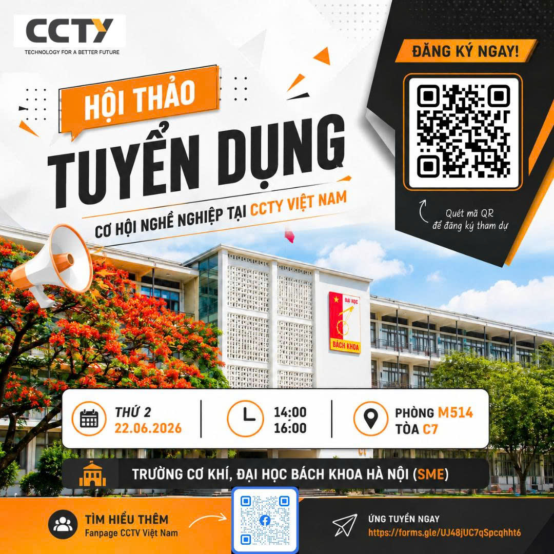 SẮP TỐT NGHIỆP? ĐỪNG BỎ LỠ CƠ HỘI TUYỂN DỤNG TẠI CCTY VIỆT NAM